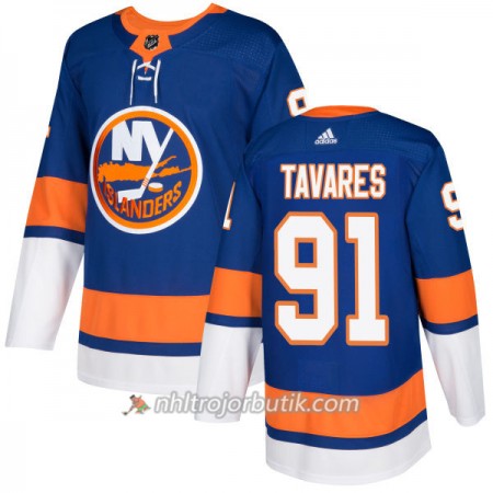 Män Ishockey New York Islanders Tröja John Tavares 91 Adidas 2017-2018 Royal Authentic